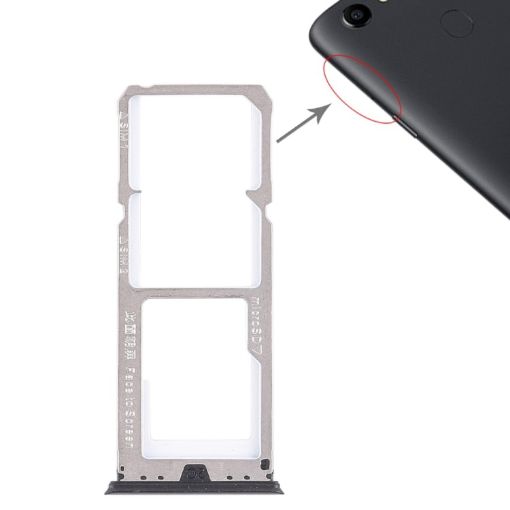 OPPO A73 / F5 SIM Card Tray + Micro SD Tray - Black - 1