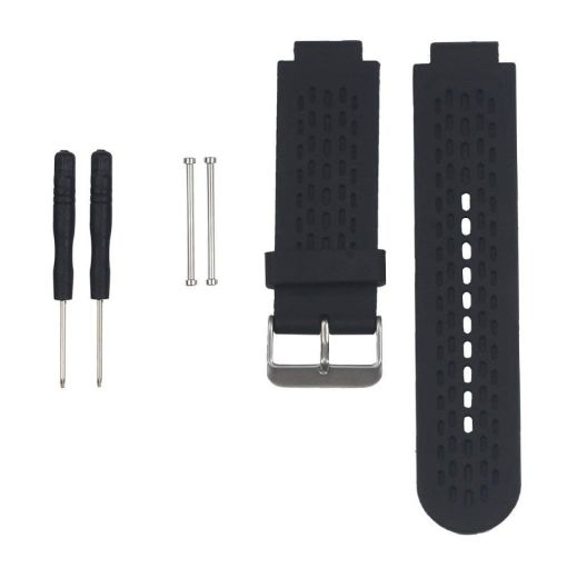 Black Silicone Sport Watch Band for Garmin Approach S2/S4 - 1