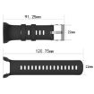 Black Silicone Watch Band for SUUNTO Trainer Wrist HR - 4
