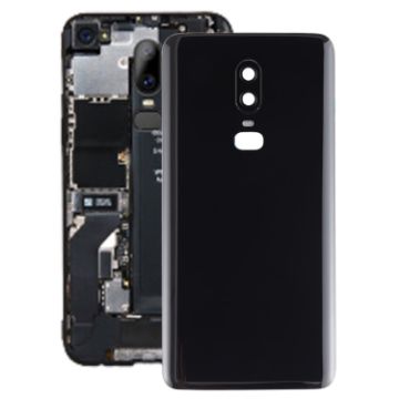 OnePlus 6 Smooth Surface Battery Back Cover - Black - 1