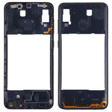 Samsung Galaxy A20 Middle Frame Bezel Plate - Black - 1