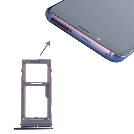 Black SIM & Micro SD Card Tray for Galaxy S9+ / S9 - 1