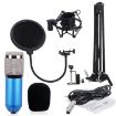 BM-800 Network K-Song Microphone Set (Blue) - High-End Metal Shock Mount - 2
