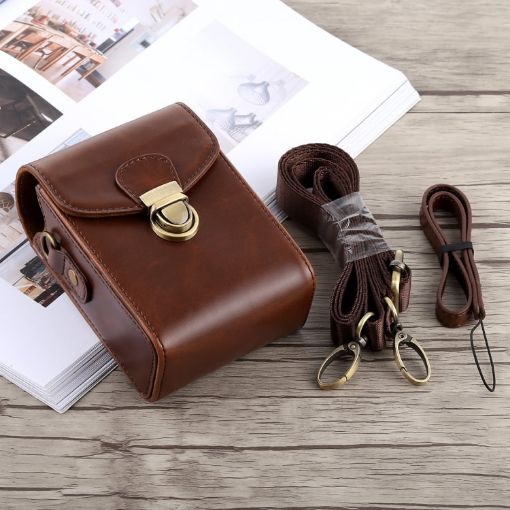 Camera Case Bag for Canon G7X II / G9X Mark II, Sony RX100 - Coffee - 1