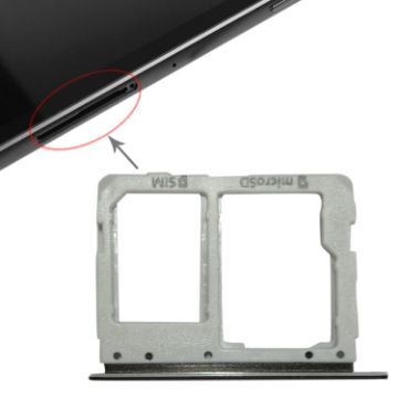 Galaxy Tab S3 9.7 / T825 SIM Card Tray + Micro SD Tray - Black - 1