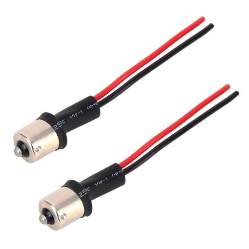 1156 / BA15S Bulb Holder Base Male Socket with Wire - 1 Pair - 1