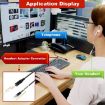 3.5mm Jack to RJ9 Headset Adapter Cable, 32cm - Black - 5