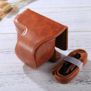 Picture of Full Body Camera PU Leather Case Bag with Strap for Sony A6000 / A6300 / Nex 6 (Brown)