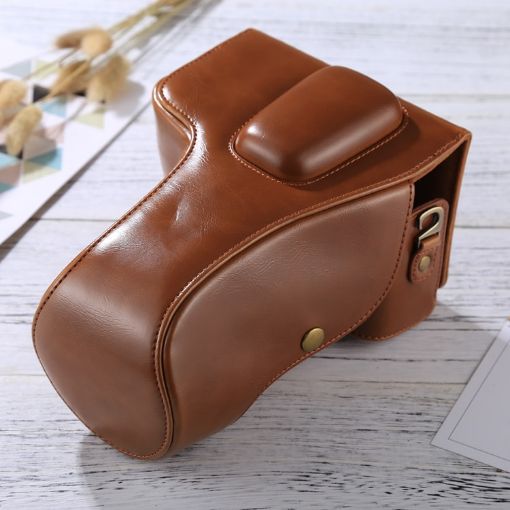 Camera PU Leather Case Bag for Nikon D5300 / D5200 / D5100 (Brown) - 1