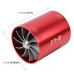 F1-Z Car Stainless Supercharger Dual Turbine Air Intake Fuel Saver Kit - 2