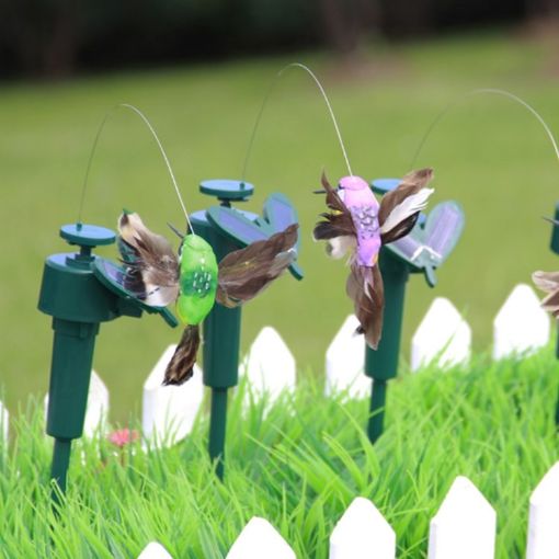 Solar Powered Dancing Flying Hummingbirds Garden Decoration - 1