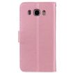 Galaxy J5 (2016) Roses Pressed Flowers Flip Leather Case - Rose Gold - 3