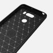 LG V30 Carbon Fiber Shockproof TPU Rugged Armor Case - Navy - 2