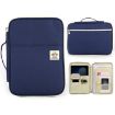 Multi-purpose Zipper Document Folder A4 Storage Bag - Navy Blue - 1