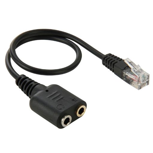 RJ9 Male to 2 x 3.5mm Female Audio Cable - 20cm Length - 1
