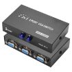 2 Port VGA Switch Box, 2 In 1 Out For LCD PC TV Monitor - Black - 1