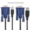USB VGA SVGA KVM Male Keyboard Laptop PC Monitor Cable 1.5m - 3
