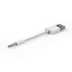 USB to 3.5mm Jack Cable for iPod Shuffle 1st-6th Gen, 10cm White - 2