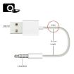 USB to 3.5mm Jack Cable for iPod Shuffle 1st-6th Gen, 10cm White - 4