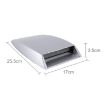 Grey Car Turbo Style Air Intake Bonnet Scoop - Car Decoration - 6