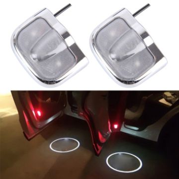 Picture of 2 PCS LED Car Door Welcome Logo Car Brand Shadow Light Laser Projector Lamp for Renault (Silver)