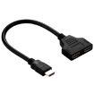30cm HDMI Port Male to 2 Female Splitter Cable Adapter - 3