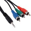 1.5m Jack 3.5mm RGB Component Video Cable - High Quality Audio Video Cable - 2