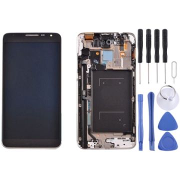 LCD Display + Touch Panel w/ Frame for Galaxy Note 3 Neo N7505 - Black - 1