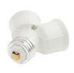 E27 to 2 E27 Double Lamp Socket - White - 2