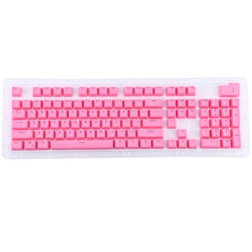 104 Keys Double Shot PBT Backlit Keycaps - Pink - 1
