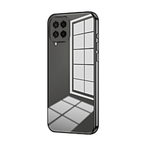 Samsung Galaxy M53 5G Transparent Plating Phone Case (Black) - 1