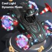 Q169 2.4G Magic Color Projection Stunt RC Car - Black Blue - 3