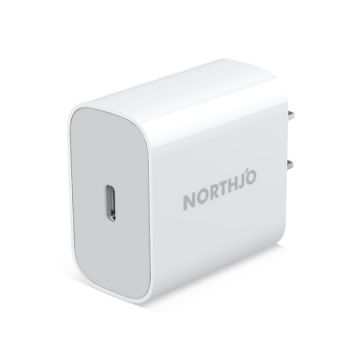 NORTHJO NOPD2000 PD 20W USB-C Wall Charger - US Plug (White) - 1