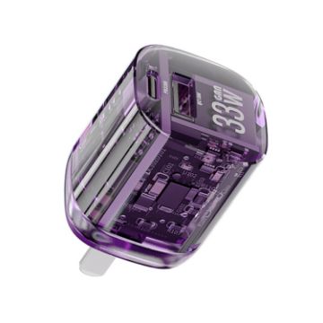 WEKOME WP-U115 33W USB+Type Dual Port GaN Fast Charger Purple - 1