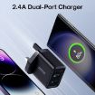 JOYROOM JR-TCN01 2.4A Dual Ports USB Charger, UK Plug - Black - 5