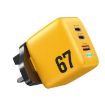 WK WP-U141 67W USB+Double USB-C/Type-C GaN Charger, UK Plug - 1