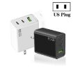 GaN PD65W Type-C x 2 + USB3.0 Laptop Adapter - US Plug (Black) - 3