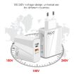 65W USB-C/Type-C+USB Dual Port GaN Charger EU Plug White - 4