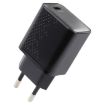25W USB-C Travel Charger, EU Plug - Black - 1