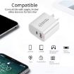 PD30W USB-C/Type-C + QC3.0 USB Dual Port Charger with 1m USB to 8 Pin Data Cable - 6