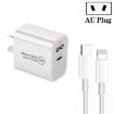 PD30W USB-C/Type-C + QC3.0 USB Dual Port Charger with 1m Type-C to 8 Pin Data Cable - 1
