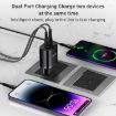 Yesido YC54 Dual USB-C/Type-C Travel Charger with 1m Cable EU Plug - 6
