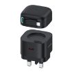 USAMS PD35W Dual Port GaN Fast Charger, UK Plug - Black - 1
