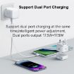 USAMS PD35W Dual Port GaN Fast Charger, UK Plug - Black - 4