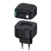 USAMS PD35W Dual Port GaN Fast Charger, EU Plug - Black - 1
