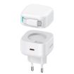 USAMS PD35W Dual Type-C Port GaN Fast Charger, EU Plug (White) - 1