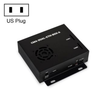 Waveshare Dual Gigabit Ethernet Mini-Computer with Metal Case & Cooling Fan - 1