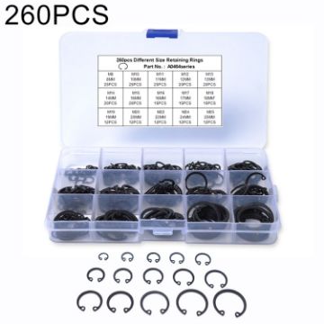 Picture of 260 PCS Car C Shape Circlip Snap Ring Assortment Retaining Rings