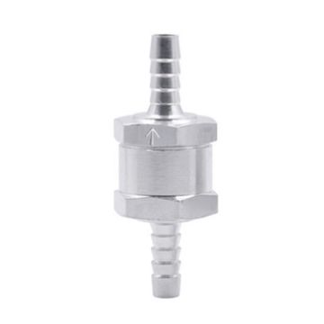 6mm Aluminium Alloy Fuel Petrol One Way Non Return Check Valve - 1