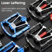 1 Pair WEST BIKING Mountain Bike Aluminum Pedal - Black - 7